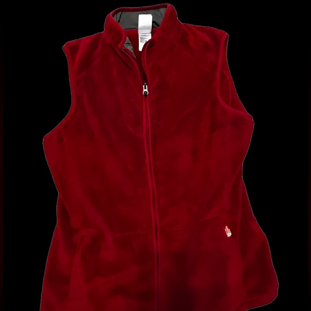 Red The North Face Fleece Vest